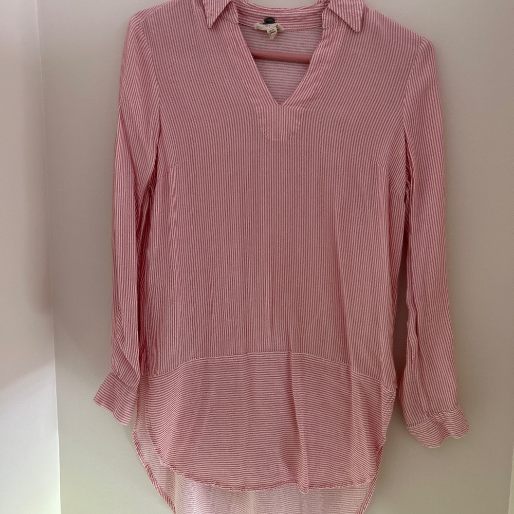 Pink striped tunic